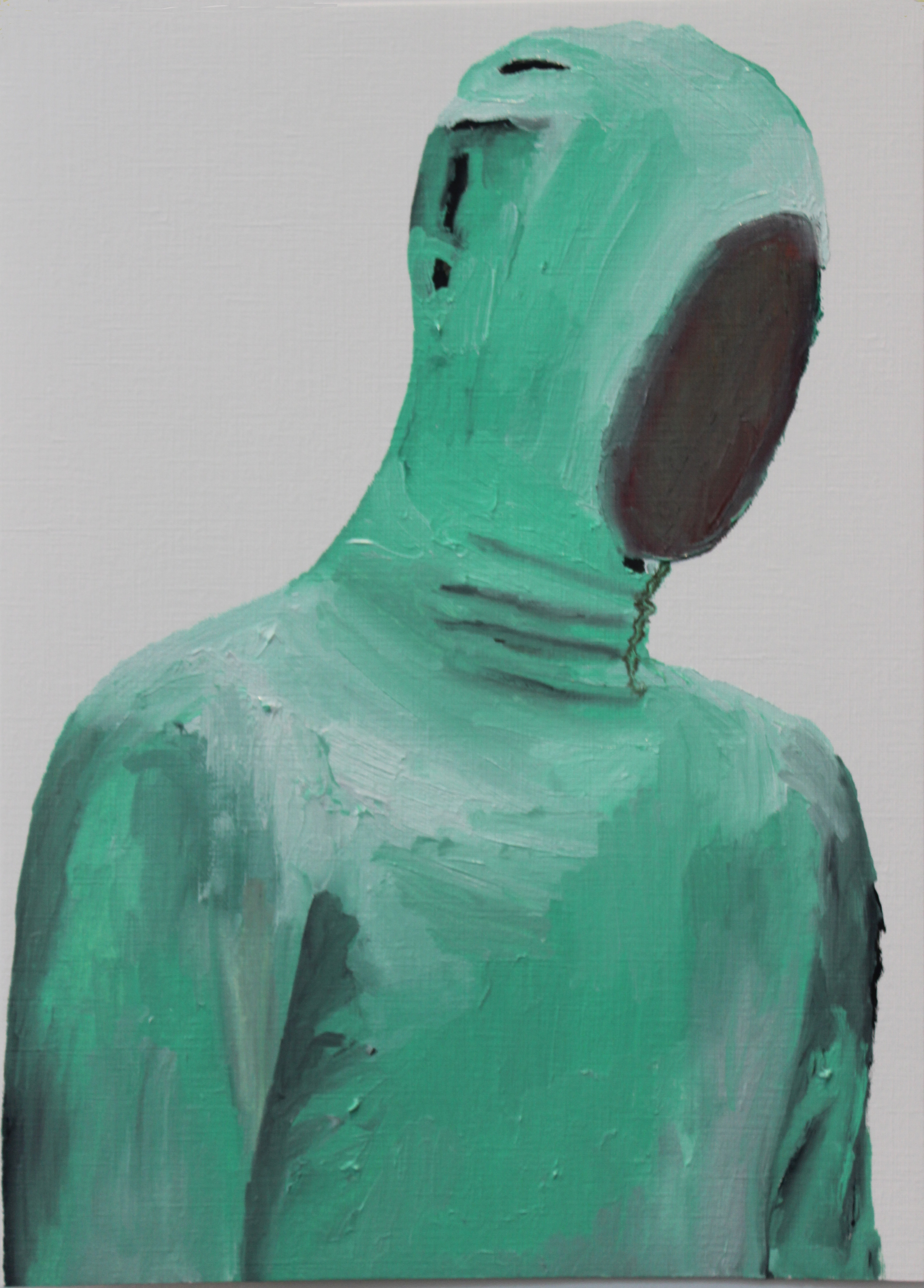 Greenscreen, 2016 - Oil on paper 24 x 33 cm