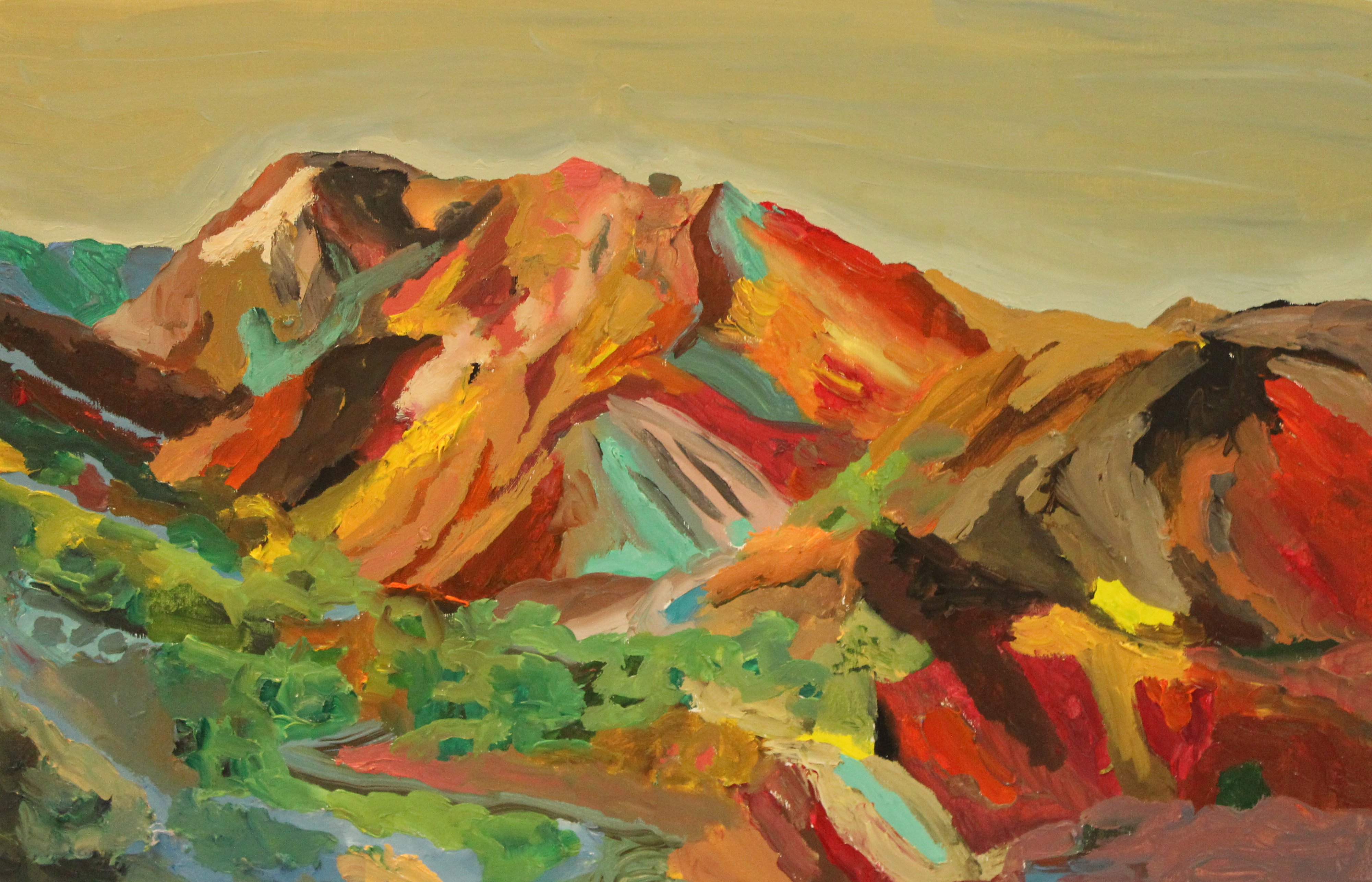 Rainbow Mountains, 2016 - Oil on paper