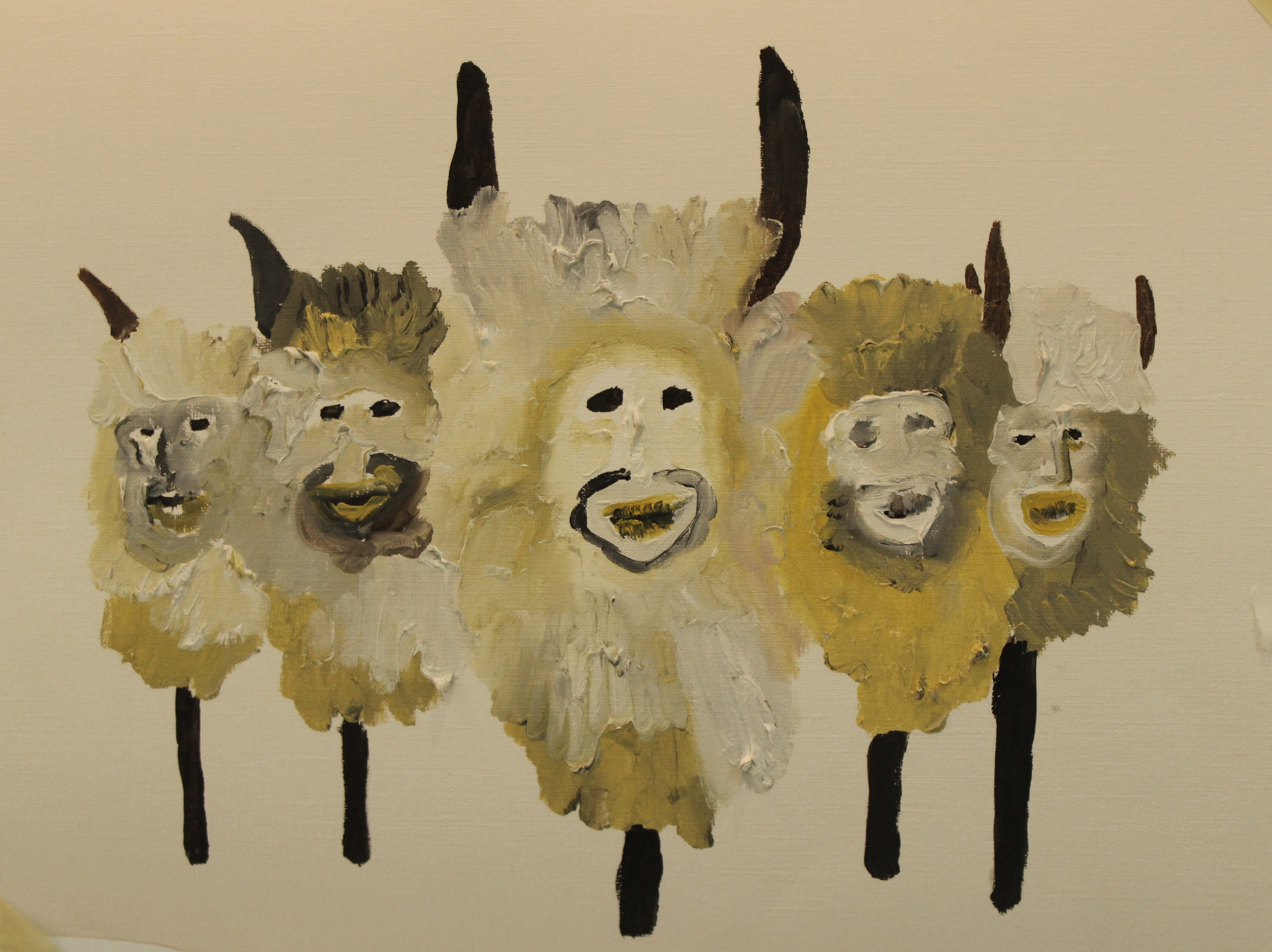 Máscaras, 2015-2016 - Oil on paper 26.7 x 33 cm