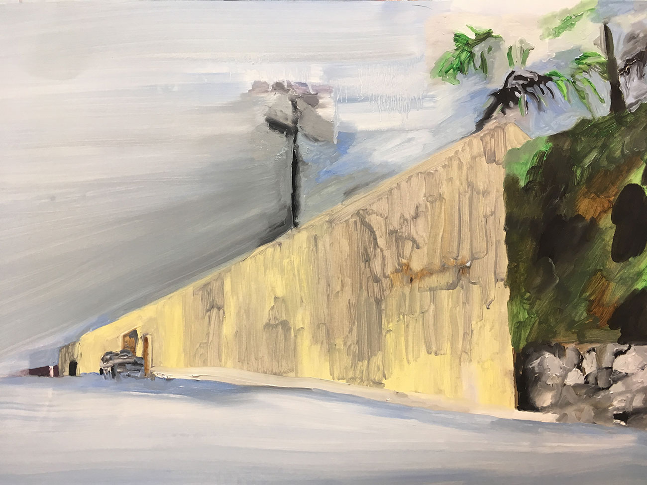 Casas en venta en Caracas, 2018 - Oil on paper 50 x 65 cm