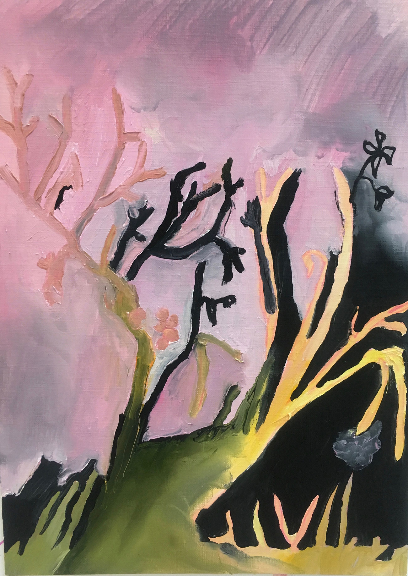 Tim Burton, 2018 - Oil on paper 33 x 24 cm