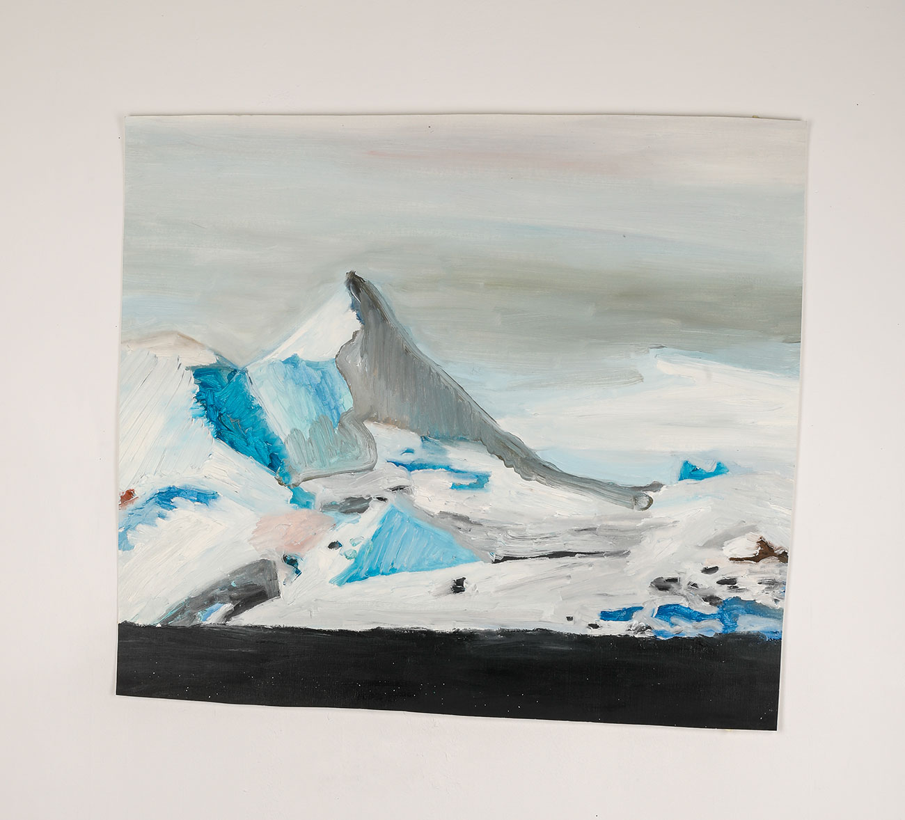 La Clusaz, 2017 - Oil on paper 50.5 x 56.5 cm