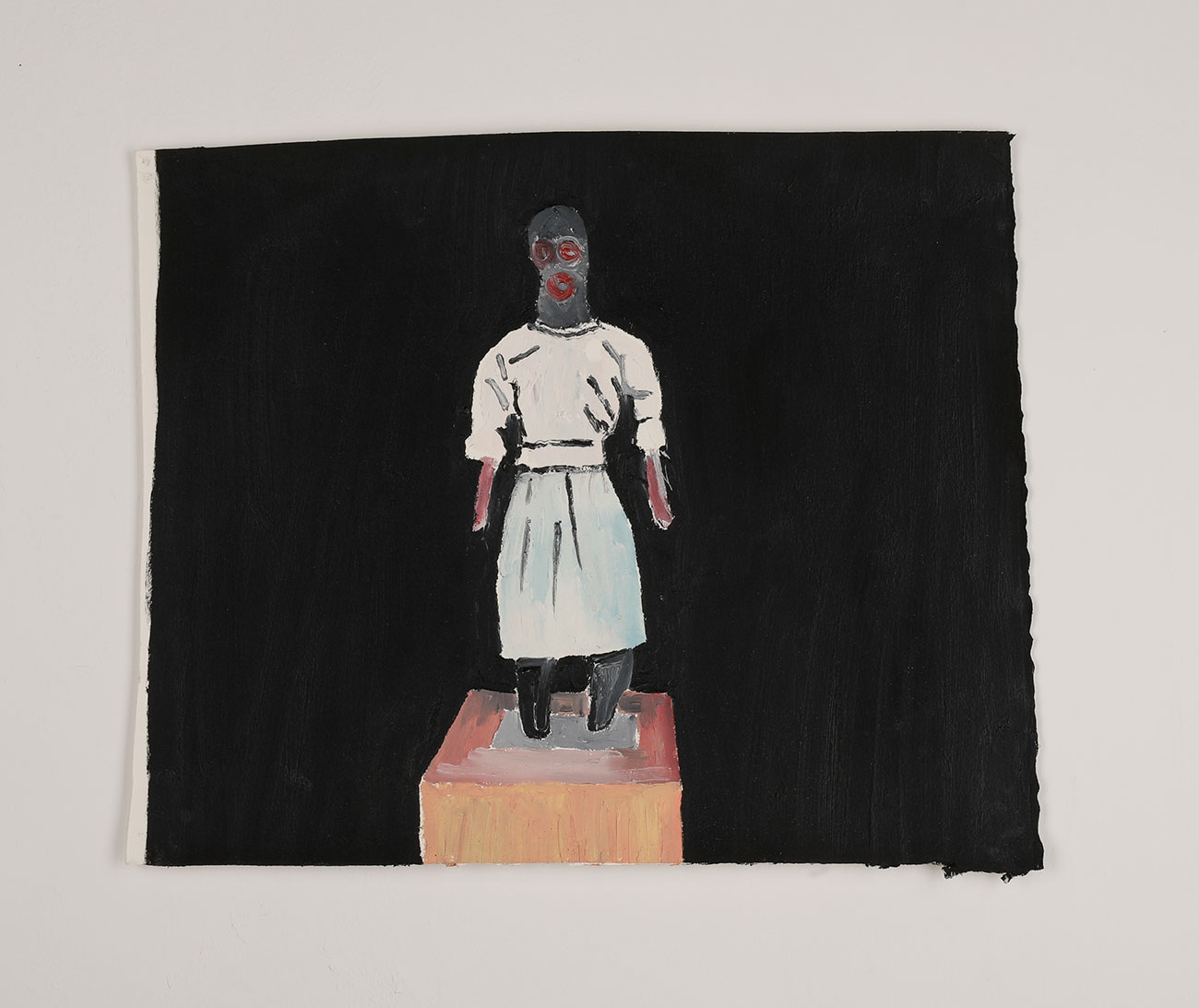 Poupée Noire, 2018 - Oil on paper 29 x 36 cm