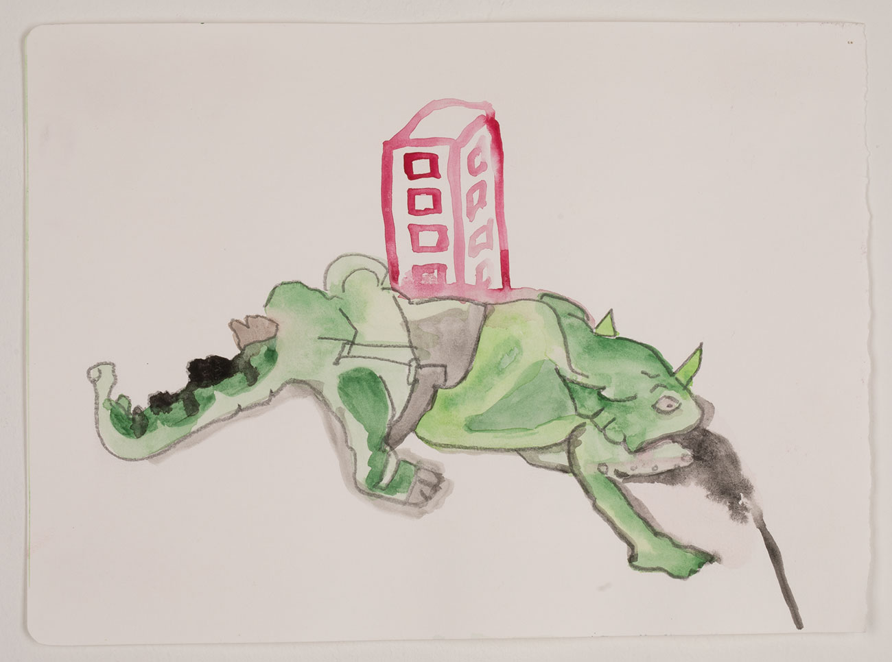 Monstre, 2020 - Watercolor on paper 17.5 x 24 cm