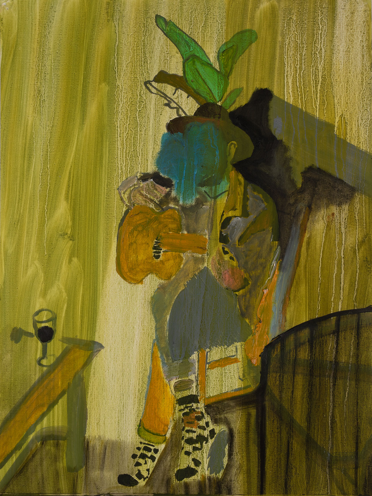 Rodrigo Amarante 2, 2020 - Oil on paper 48 x 36 cm