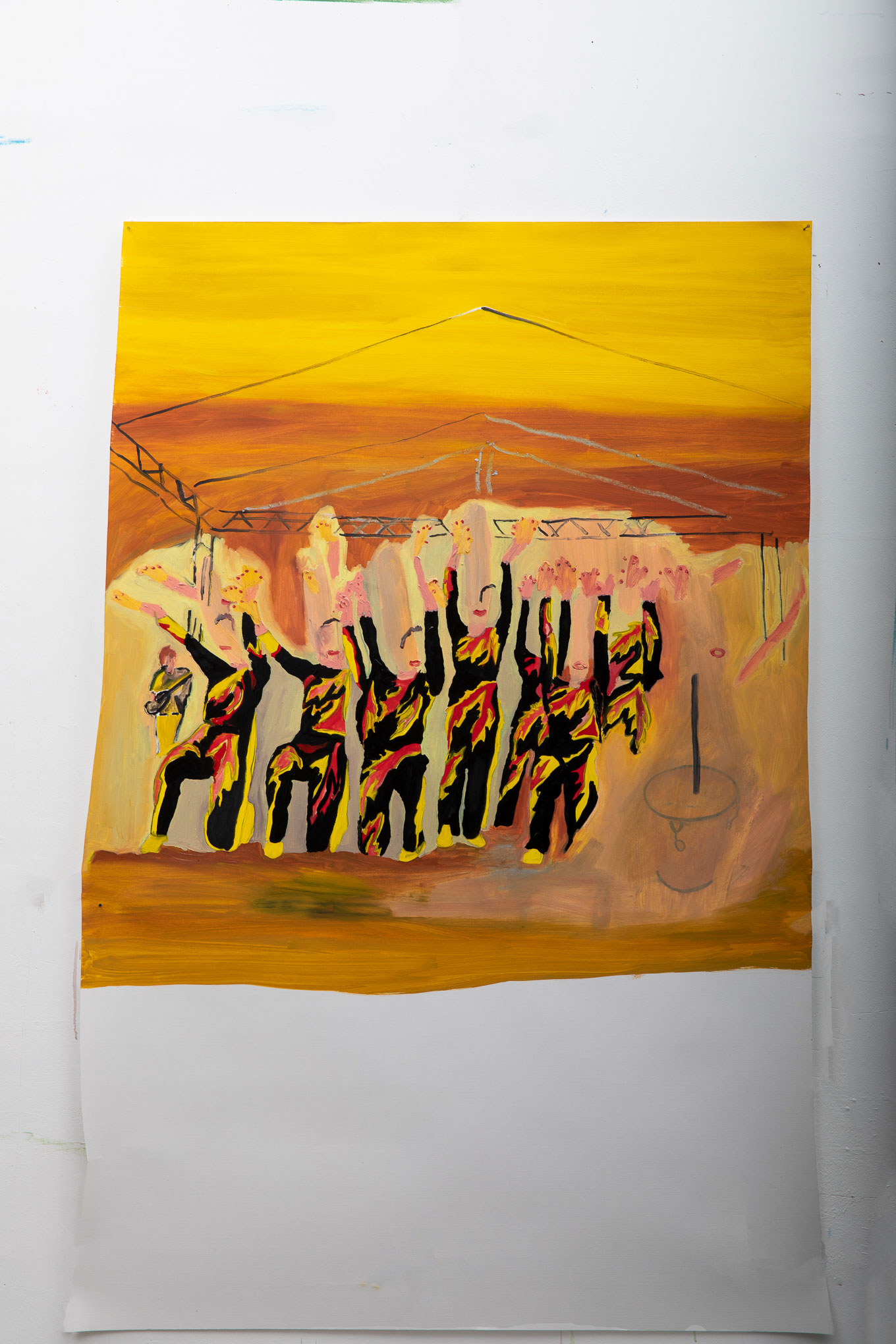 Gaitas, 2022 - Oil on paper 119 x 93 cm