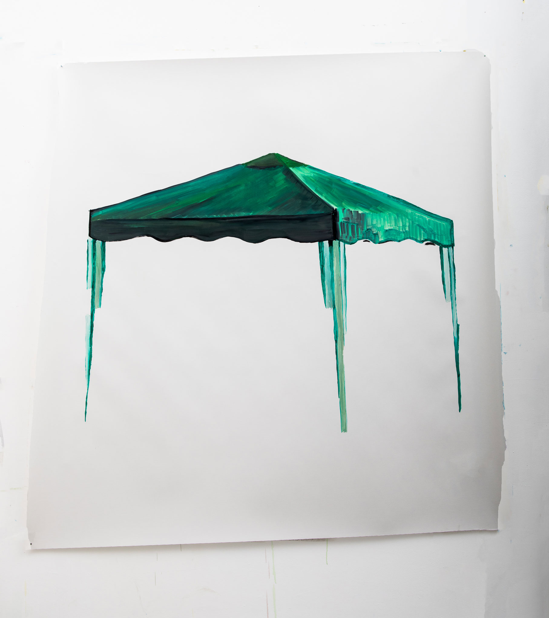 Toldo, 2022 - Oil on paper 140 x 140 cm